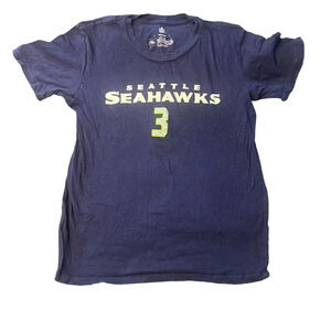 NFL Seattle‎ Seahawks Youth Medium Russell Wilson #3 Navy Short Sleeve T-Shirt